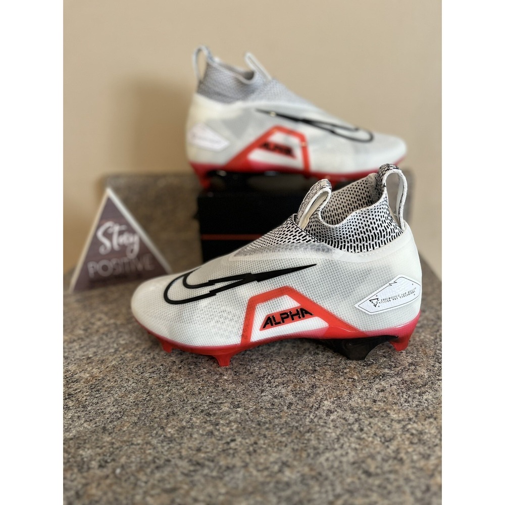 Nike Alpha Menace Elite 3 White/ Univ Red CT6648-103 Football Cleats Size 8.5